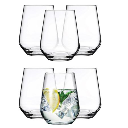 Set X 6 Vasos Vidrio Copon Vino Agua Pasabahce Allegra
