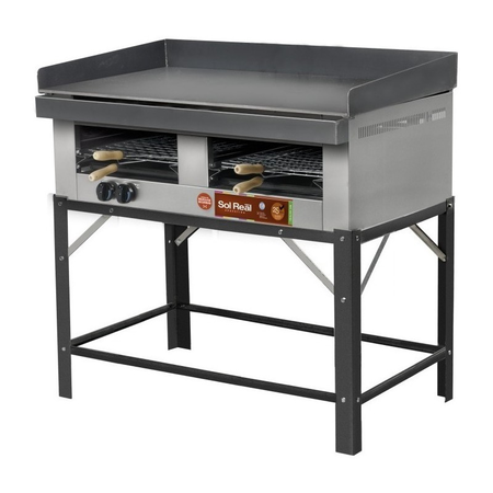 Plancha Lomitera Hamburguesera Sol Real 100x60 Con Carlitero