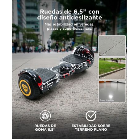 Patineta Electrica Gadnic Hoverboard 6.5 Pulgadas Blanco