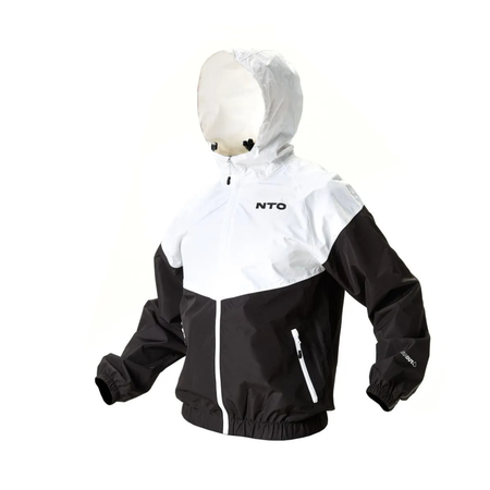 Campera NTO Wind Negra Blanca Impermeable Moto