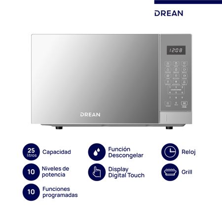 MICROONDAS DREAN HMD25ARSBO 25L.10 NIVELES DISPLAY TOUCH SILVER - 4609384 