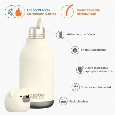 Botella Térmica Asobu Bestie Infantil 460 ML Oso