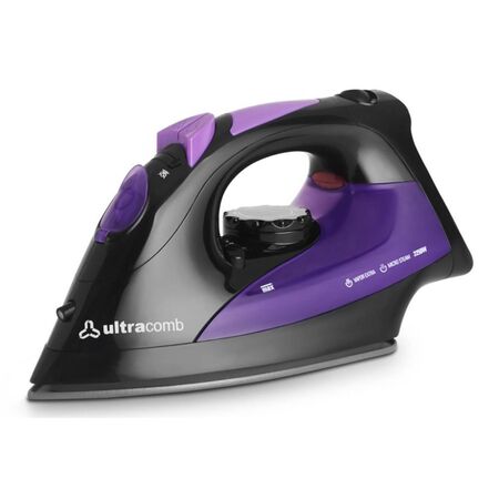 PLANCHA A VAPOR ULTRACOMB PL4180 TERMOSTATO 2250 WTS CERAMICA NEGRO VIOLETA