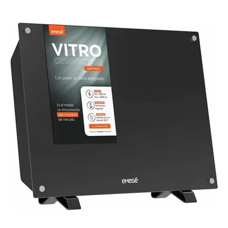 Vitroconvector Emege 2000W Vidrio Templado