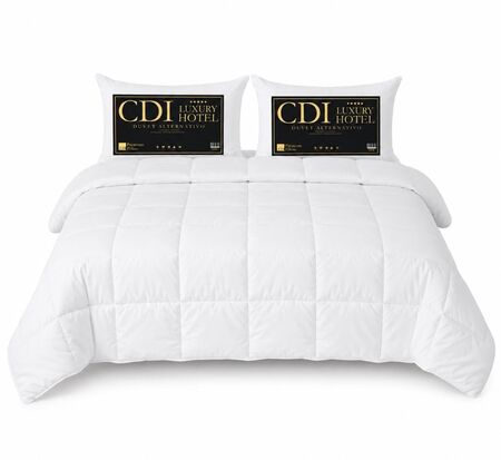 Acolchado Plumon Blanco 230 x240 + 2 Almohadas Cdi Hotel Luxury Duvet