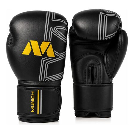 Guantes Boxeo Munich Sparta Kickboxing Entrenamiento 16 Oz Dorado