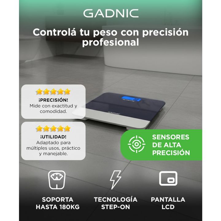 Balanza Digital Gadnic G02 Eléctrica - Vista 2