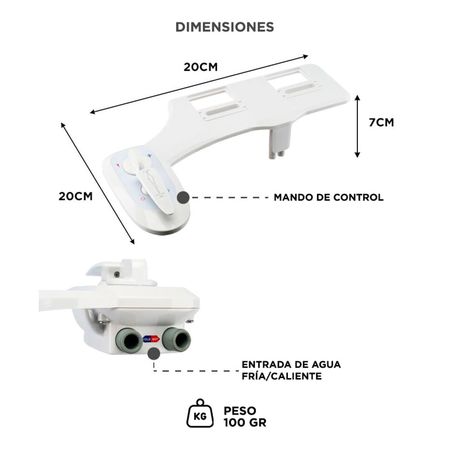 Bidet Para Inodoro Gadnic Agua Fria/caliente 