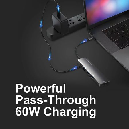 Adaptador 5 In 1 Type-c; Play Usb 3.0- 2 X Usb 2.0 Type