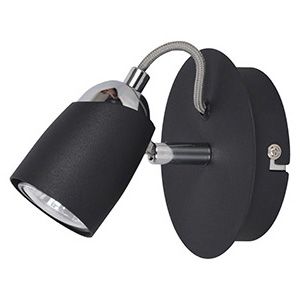 Aplique Pared Techo Spot Led Dicroica Konus 1 Luz Negro