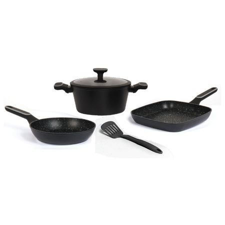 Batería de Cocina Carol Antiadherente 5 Piezas Negro