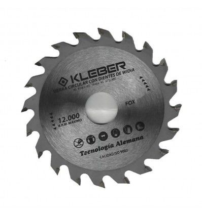 Sierra circular widia 113mm 20 dientes Kleber FOX10400