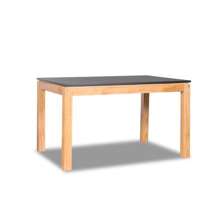 MESA MODERNA CM  ESTRUCTURA MIEL TAPA NEGRA