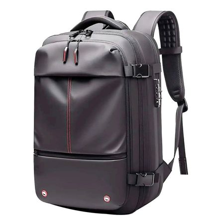 Mochila De Viaje con Compresión al Vacío Expandible Impermeable Negra