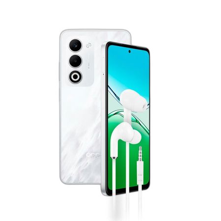 Combo Oppo A5 4G 4+256GB Blanco + Auriculares Dekkin