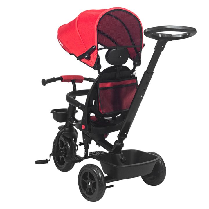 Triciclo multifuncional Infanti JY-T07B rojo - Vista 3