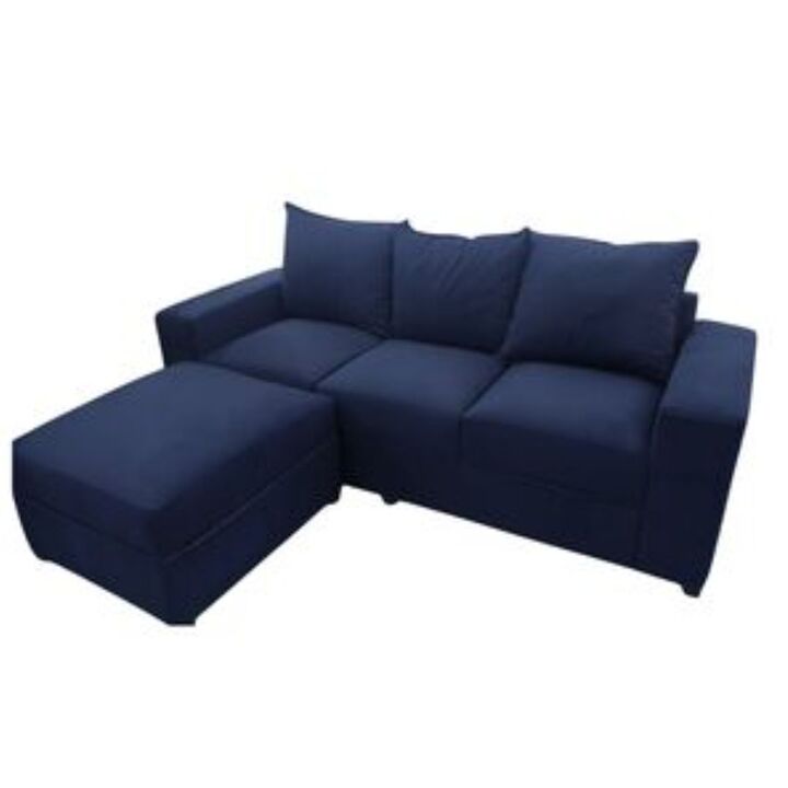 Sillon Milan tres cuerpos con camastro color Navy - Vista 1