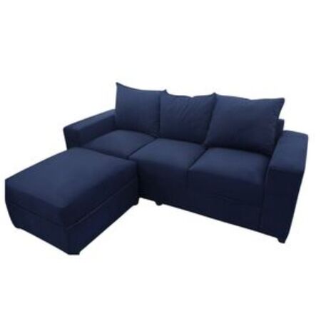 Sillon Milan tres cuerpos con camastro color Navy