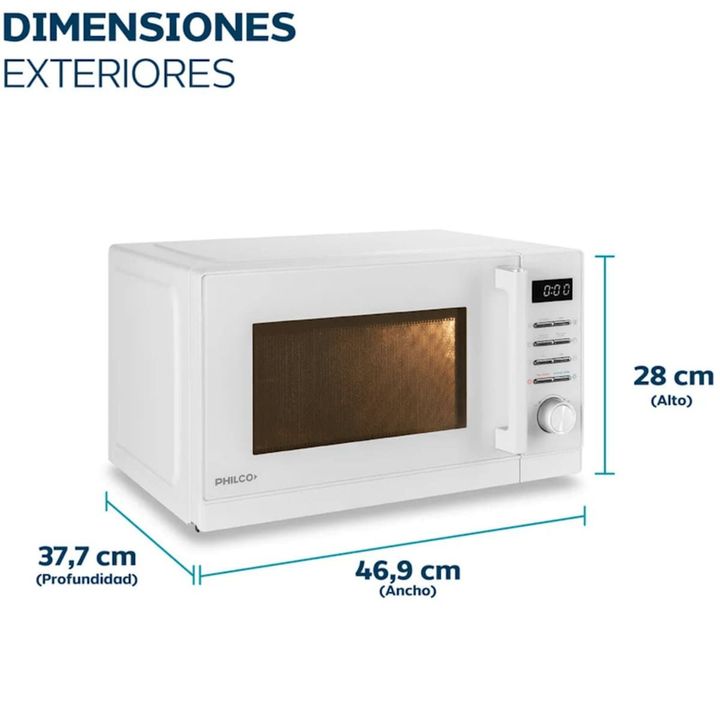 Microondas Philco MPHDW23UAP 23L Digital 900W - Vista 3