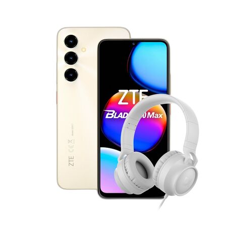 Combo ZTE V80 Max 4+256GB Dorado + Auriculares Dekkin Vincha USB-C