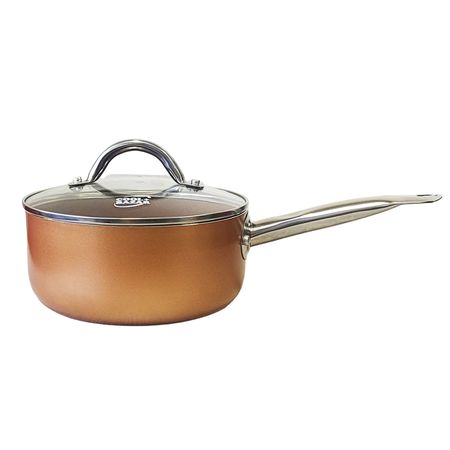 Cacerola Antiadherente De Cobre Teflón 20 Cm - Cool Bazar
