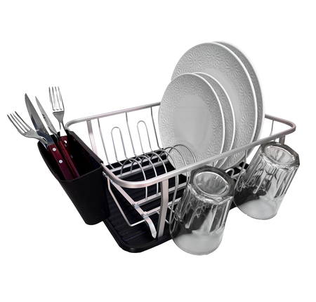 Escurre Seca Platos Hogar Actual de Aluminio Con Bandeja