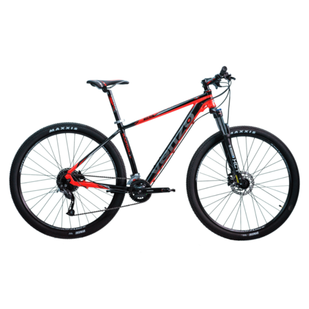 Bicicleta MTB Venzo Raptor R29 18V Negro/Rojo Disco Hidr. Talle S