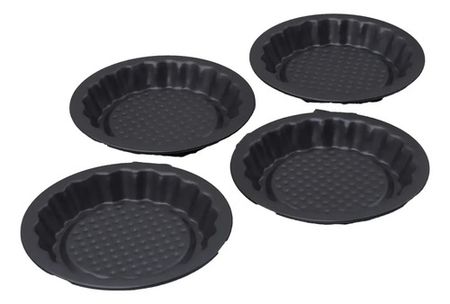 Set 4 Mini Tartaleta 12cm Ilko Antiadherente Non Stick Negro