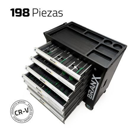 Carro Gabinete Porta Herramientas Branx 194 Piezas Premium