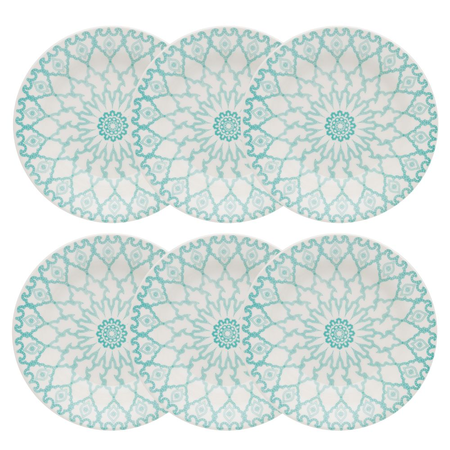 SET X 6 PLATOS HONDOS 21CM MANDALA OXFORD