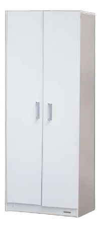 Mueble Escobero Multiuso Platinum 2 Puertas 4 Estantes Blanco