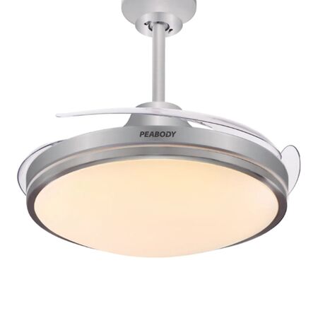 Ventilador De Techo Retractil Acero Palas Acrilico Con Led Peabody Pe-vtrdc425s