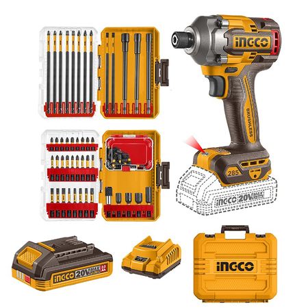 SET ATORNILLADOR DE IMPACTO Y ACCESORIOS INGCO COSLI250784-4