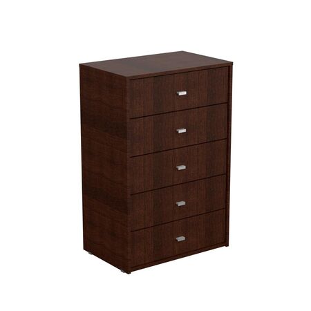 CHIFONIER 5 CAJONES CAJONERA MILENIAL MELAMINA MOSCONI 56729 COLOR WENGUE