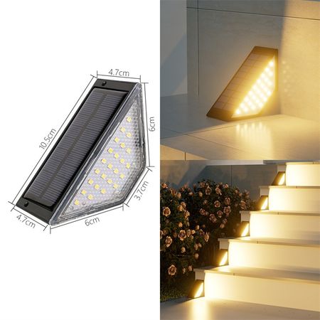 Luces Solares para Escaleras y Deck Exterior LED  - Pack x2 Cálida