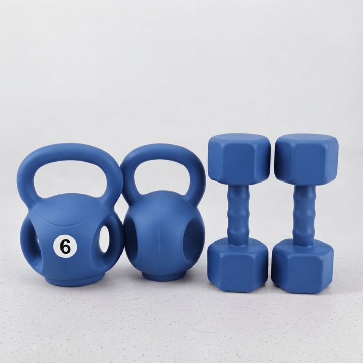 Pesa Rusa con Manijas Laterales 6 Kg + Par de Mancuernas 2 Kg - Vista 2