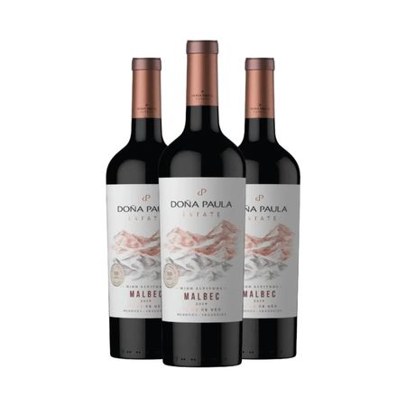 Vino Tinto Doña Paula Estate Malbec Caja x 3