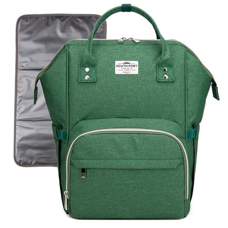 Mochila Maternal Verde South Port S47 By Gadnic con Cambiador Mochila Porta Mamaderas Térmica