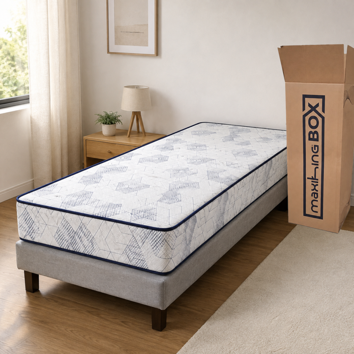Colchon en Caja Maxiking Box 1 plaza 80x190x22cm Espuma de Alta Densidad - Vista 2