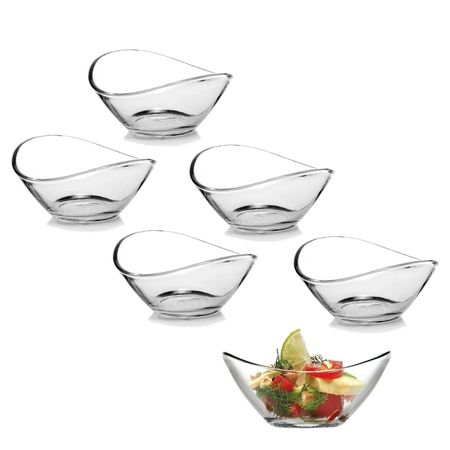 Set X 6 Compoteras Doble Pico Vidrio Dip 10cm Gastroboutique