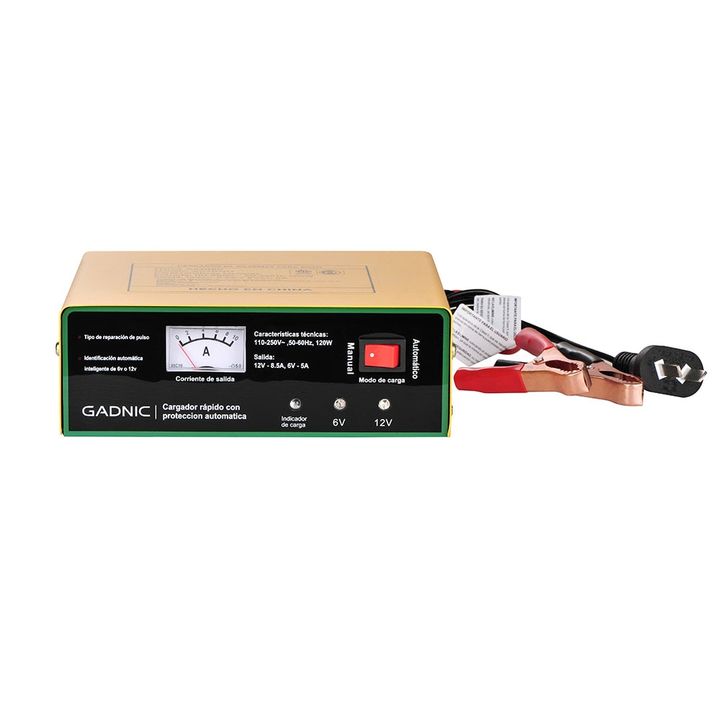 Cargador Automático de Batería Gadnic para Vehículos Tensión 6V 12V - Vista 1