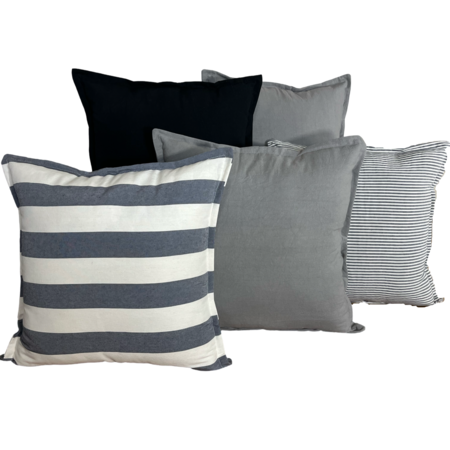 Combo 5 almohadones Tusor 50x50 Diseño D