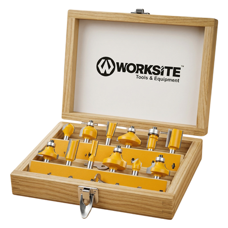 Juego De 12 Brocas 1/4 Para Fresa Router Fresadora Worksite