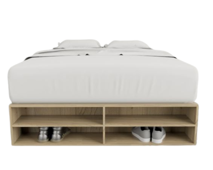 Base Cama Box Linea Minimal 1.40m 4 Cajones Con Estantes 6442 Olmo/Everest Tables - Vista 5