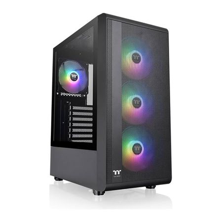 Gabinete TT S200 Mid-Tower TG Fan ARGB x4 Black