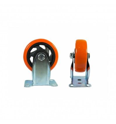 Rueda de pvc base fija reforzada 75mm x 32mm Dubai EVOL2860