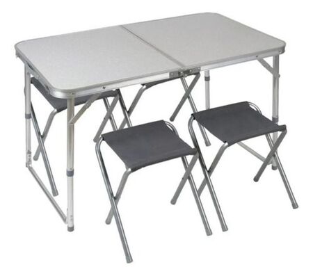 Mesa Camping Kushiro Spalu01 Plegable 1.20 X 0.60 X 0.70 Aluminio