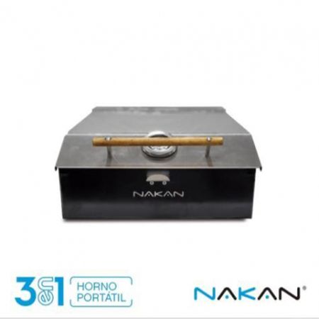 Horno Y Parrilla Portatil 3 En 1 Nakan 