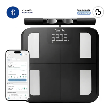 Balanza digital bluetooth bioimpedancia Femmto