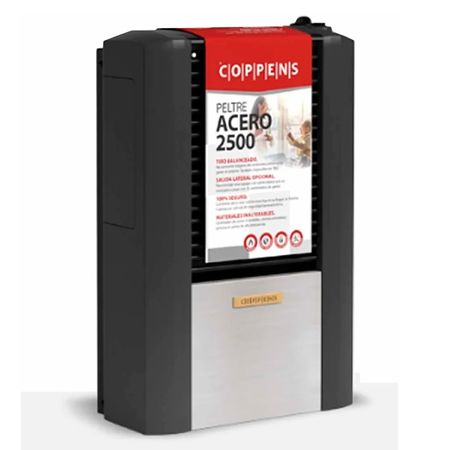 Calefactor Coppense 2500 Peltre Acero TBU Izquierdo